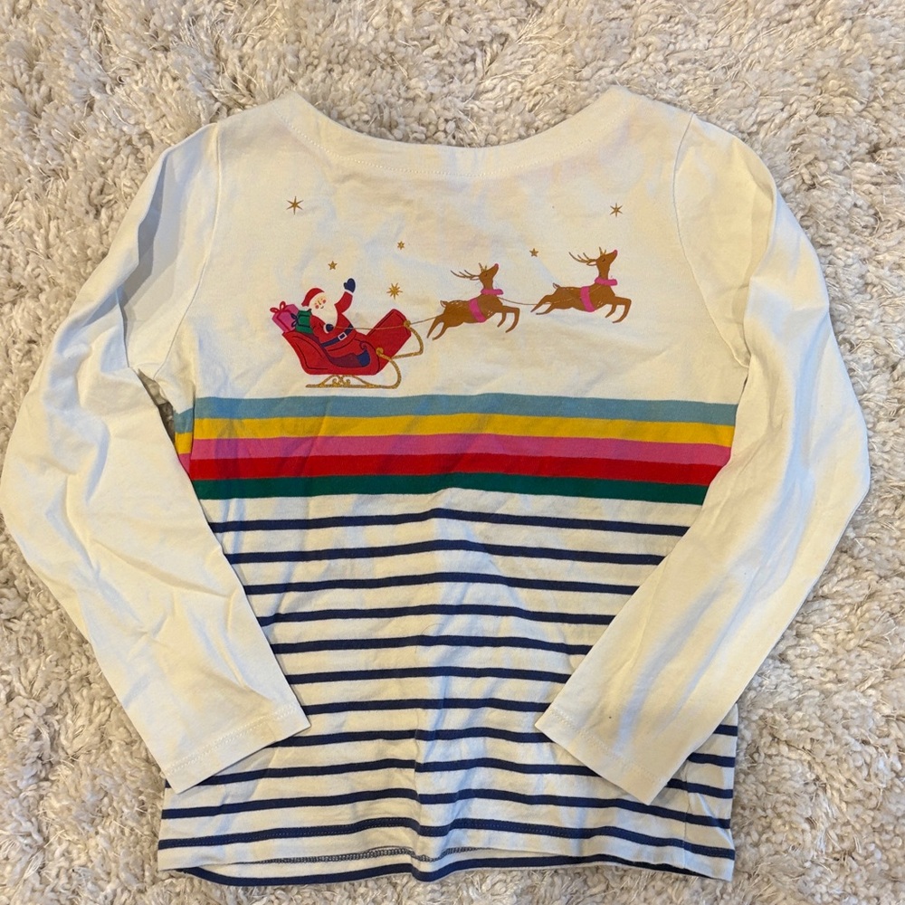 Mini Boden Colorful Striped Long Sleeve Tee